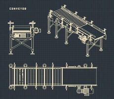 planos de transportador vector