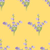 A sprig of lavender. Purple flower. Seamless pattern. illustration. vector