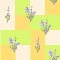 A sprig of lavender. Purple flower. Seamless pattern. illustration. vector