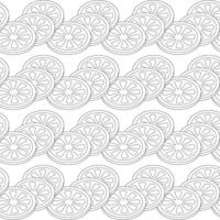 Cut lemon doodle style. Seamless pattern. illustration. vector