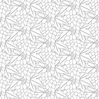 Grape branch with laza and leaves. Ripe bunch, juicy grape fruit. Doodle style. Seamless pattern. illustration. vector