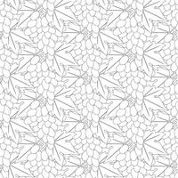 Grape branch with laza and leaves. Ripe bunch, juicy grape fruit. Doodle style. Seamless pattern. illustration. vector