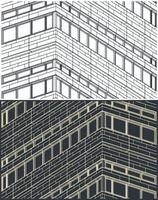 Building facade close up vector