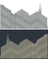 Skyscraper close up vector