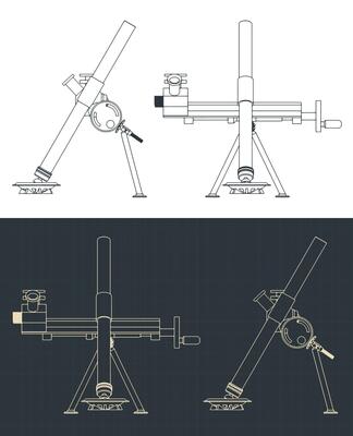 Mortar weapon system blueprints