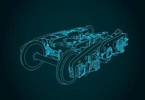 Train wheelbase illustration vector