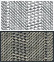 Skyscraper facade close up vector