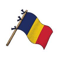 Chad país bandera vector