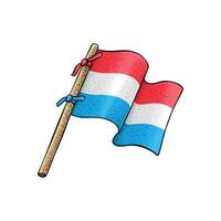 Luxembourg Country Flag vector