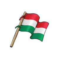 húngaro país bandera vector
