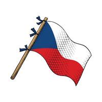 checo país bandera vector