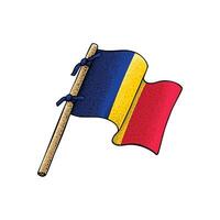 Chad país bandera vector