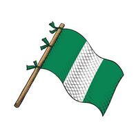 Nigeria país bandera vector