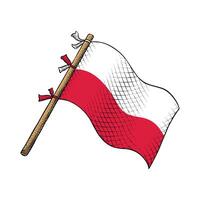 bandera del país de polonia vector