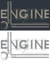 Drawing board engineering and design vector