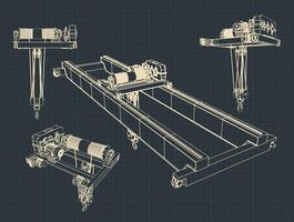 Beam Crane blueprints vector