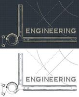 Drawing board composition vector