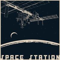 astronave y planeta ilustración vector