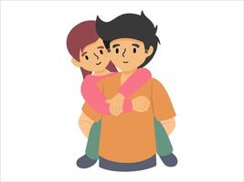 Dad holding child or avatar icon illustration vector
