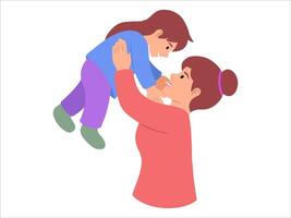 Father holding child or avatar icon illustration vector