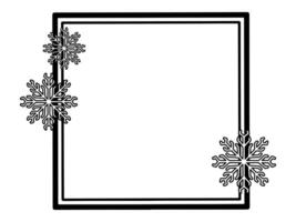 Navidad antecedentes marco copo de nieve ilustración vector