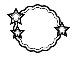 Modern Frame Star Outline Background vector