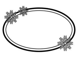 Christmas Frame Background with Snowflake vector