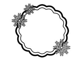 Christmas Frame Background with Snowflake vector