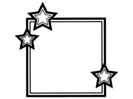 Star Frame Modern Line Art vector