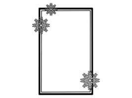 Christmas Snowflake Frame Background Illustration vector