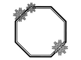 Christmas Frame Background with Snowflake vector