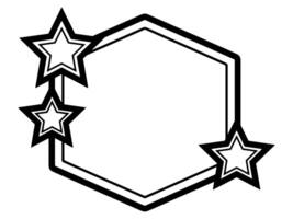 Modern Frame Star Outline Background vector