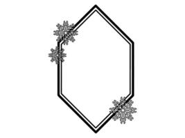 Christmas Snowflake Frame Background Illustration vector