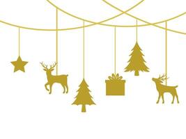 Christmas Outline Background for Decoration vector