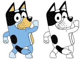 Bluey family, Bluey cartoon, Bluey kids' show, Bandit vector