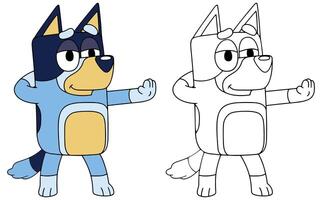 Bluey family, Bluey cartoon, Bluey kids' show, Bandit vector