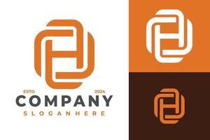 letra h monograma corporativo logo diseño símbolo icono ilustración vector