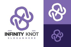 Letter S Infinity Knot logo design symbol icon illustration vector