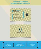 Clean Style Business Card Design Template vector