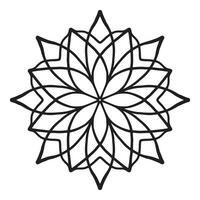 Simple mandala with floral decoration pattern vector