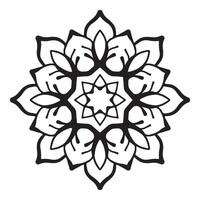 Simple mandala with floral decoration pattern vector