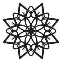 Simple mandala with floral decoration pattern vector