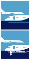 Air transportation illustrations vector