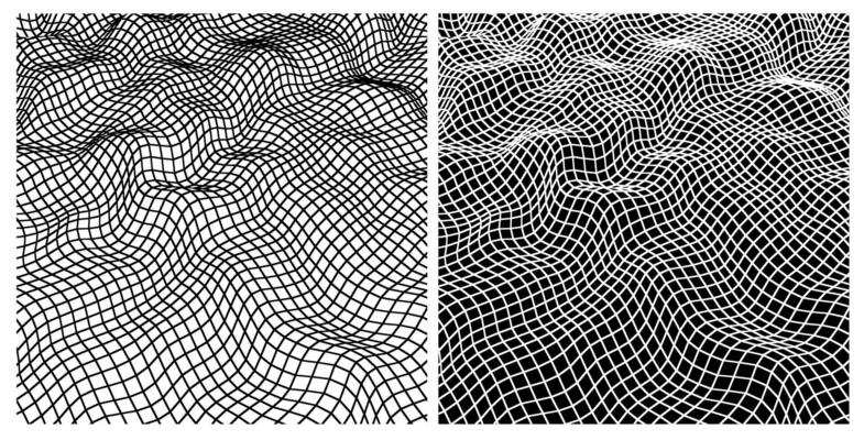 Geometric distorted shape in space