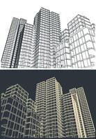 Skyscrapers construction industry vector