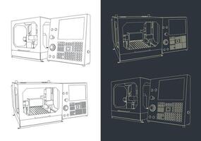 Desktop CNC router machine vector