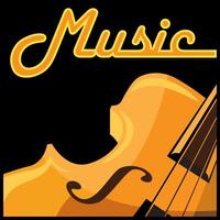 Violin. Stylized illustration on a musical theme vector