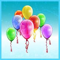 Colorful balloons illustrations vector