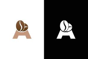 Initial Letter A Coffee Logo Template. Letter A coffee shop icon, coffee brand, minimalist, modern Suitable for coffee shop logo template. vector