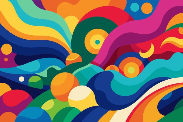 abstract background with waves